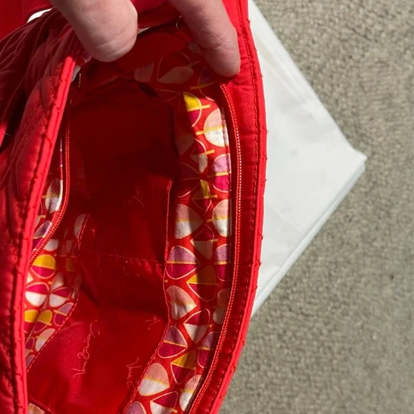 Vera Bradley Vibrant Red Quilted Crossbody Bag - Picture 7 of 8